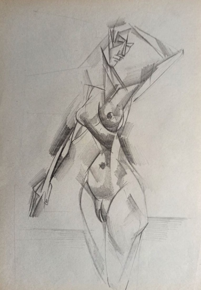 Abstract pencil painting Portrait of a naked girl Peter Tovpev: Title: Abstract pencil painting Portrait of a naked girl Peter Tovpev Description: NoDobr 606 *** ABOUT THIS PAINTING *** * TITLE: "Portrait of a naked girl" * ARTISTS: Peter Tovpev * SIZE: 30x20 cm/'