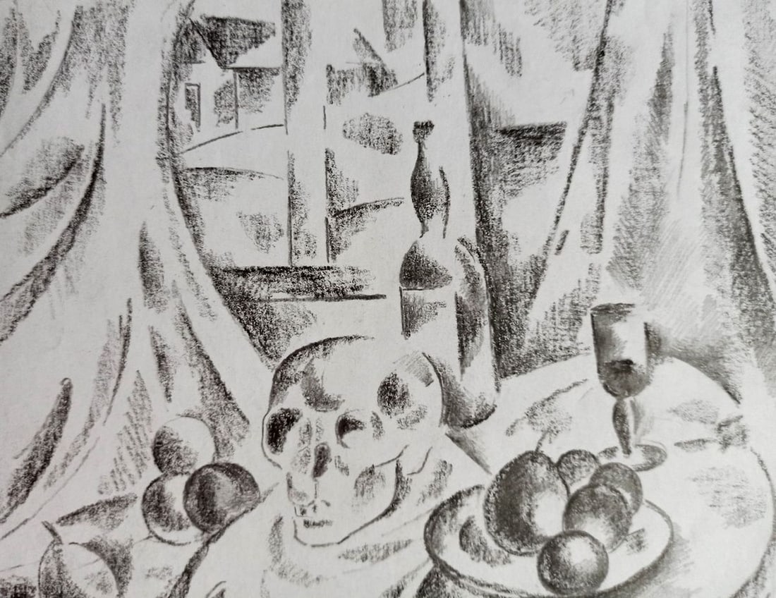 Abstract pencil painting Still life Peter Tovpev - 2