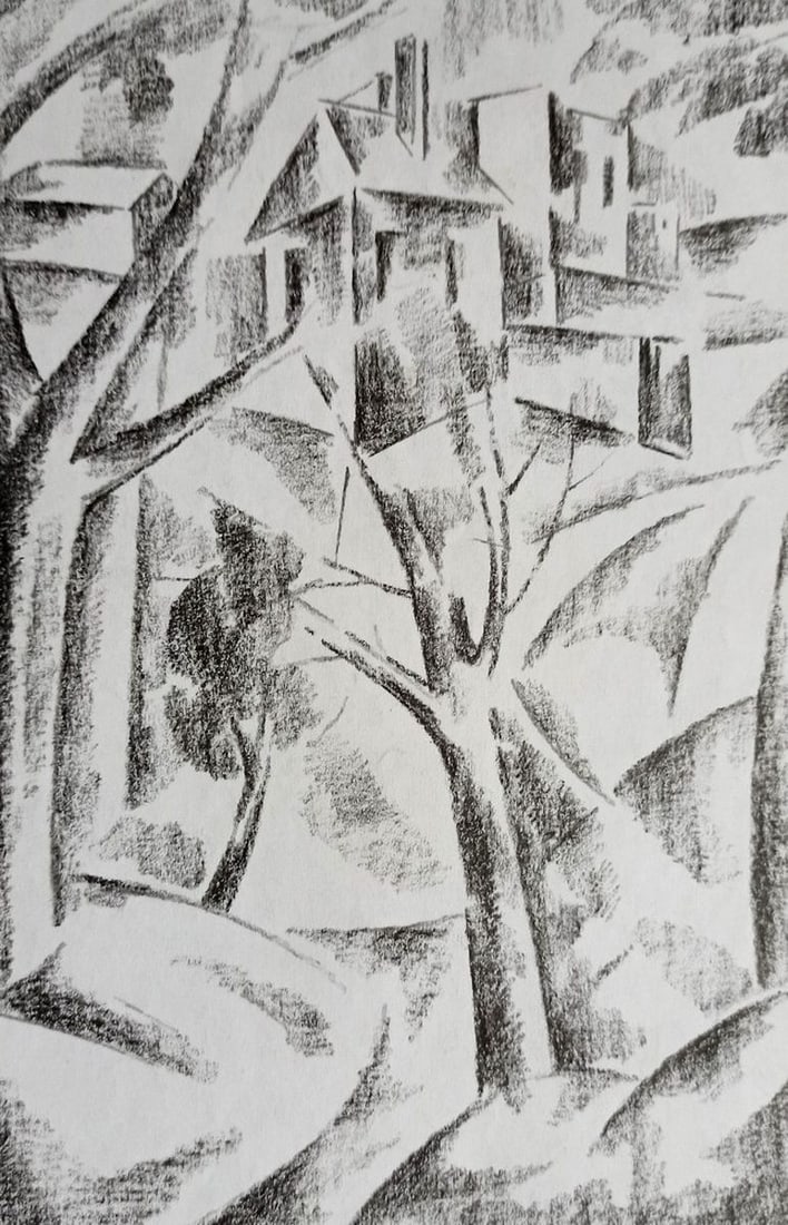 Abstract pencil painting City landscape Peter Tovpev: Title: Abstract pencil painting City landscape Peter Tovpev Description: NoDobr 613 *** ABOUT THIS PAINTING *** * TITLE: "City landscape" * ARTISTS: Peter Tovpev * SIZE: 23x15 cm/'9.05x5.90 inches' *