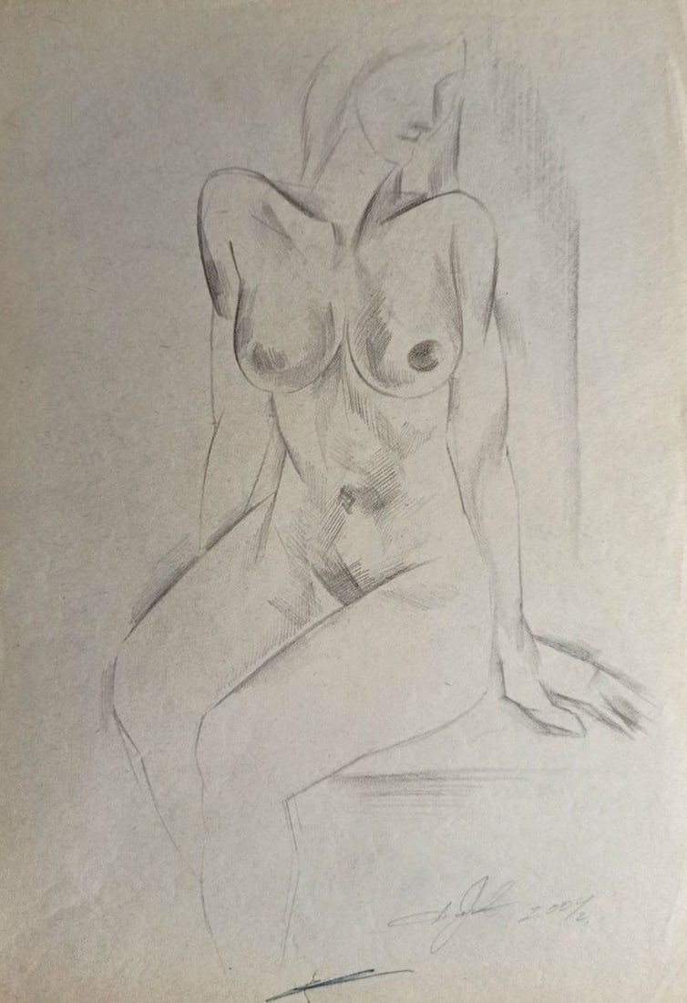 Abstract pencil painting Portrait of a naked girl Peter Tovpev: Title: Abstract pencil painting Portrait of a naked girl Peter Tovpev Description: NoDobr 617 *** ABOUT THIS PAINTING *** * TITLE: "Portrait of a naked girl" * ARTISTS: Peter Tovpev * SIZE: 30x20