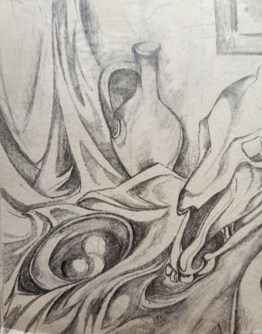Abstract pencil painting Still life Peter Tovpev - 2