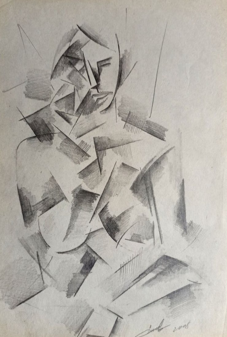Abstract pencil painting Portrait of a naked girl Peter Tovpev: Title: Abstract pencil painting Portrait of a naked girl Peter Tovpev Description: NoDobr 619 *** ABOUT THIS PAINTING *** * TITLE: "Portrait of a naked girl" * ARTISTS: Peter Tovpev * SIZE: 30x20