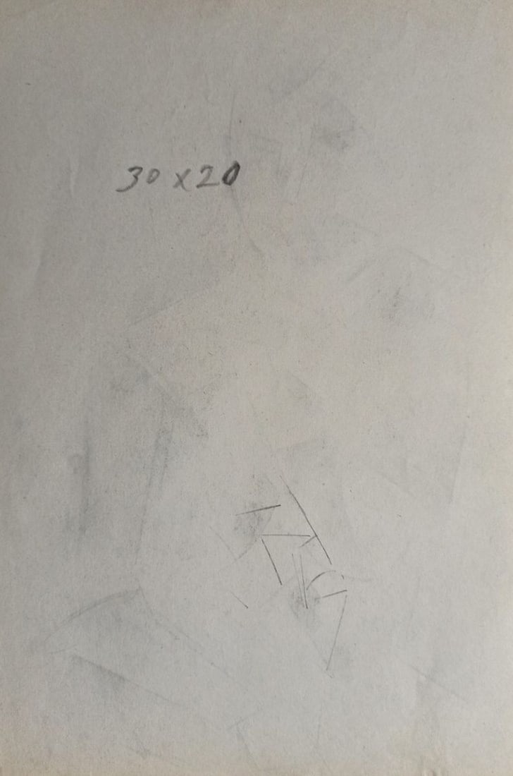 Abstract pencil painting Portrait of a naked girl Peter Tovpev - 4
