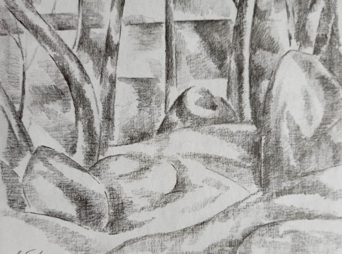 Abstract pencil painting Summer day Peter Tovpev - 3