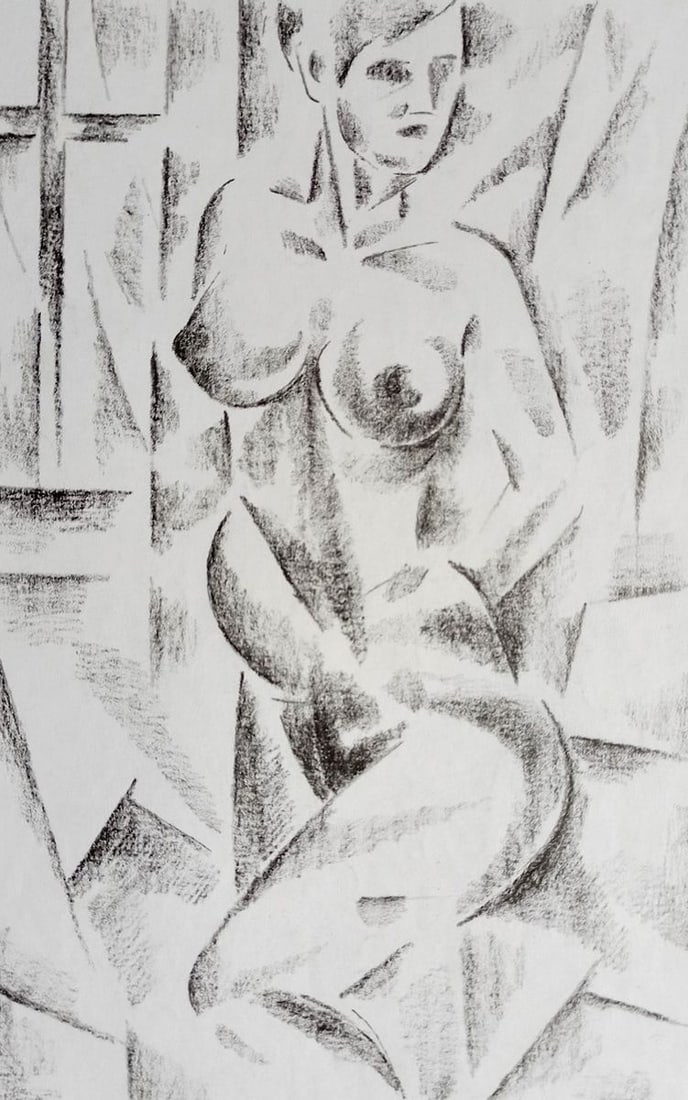 Abstract pencil painting Portrait of a naked girl Peter Tovpev: Title: Abstract pencil painting Portrait of a naked girl Peter Tovpev Description: NoDobr 625 *** ABOUT THIS PAINTING *** * TITLE: "Portrait of a naked girl" * ARTISTS: Peter Tovpev * SIZE: 15x24 cm/'