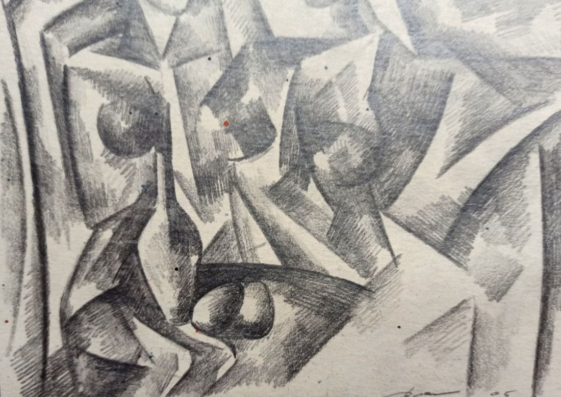 Abstract pencil painting Naked girls Peter Tovpev - 3