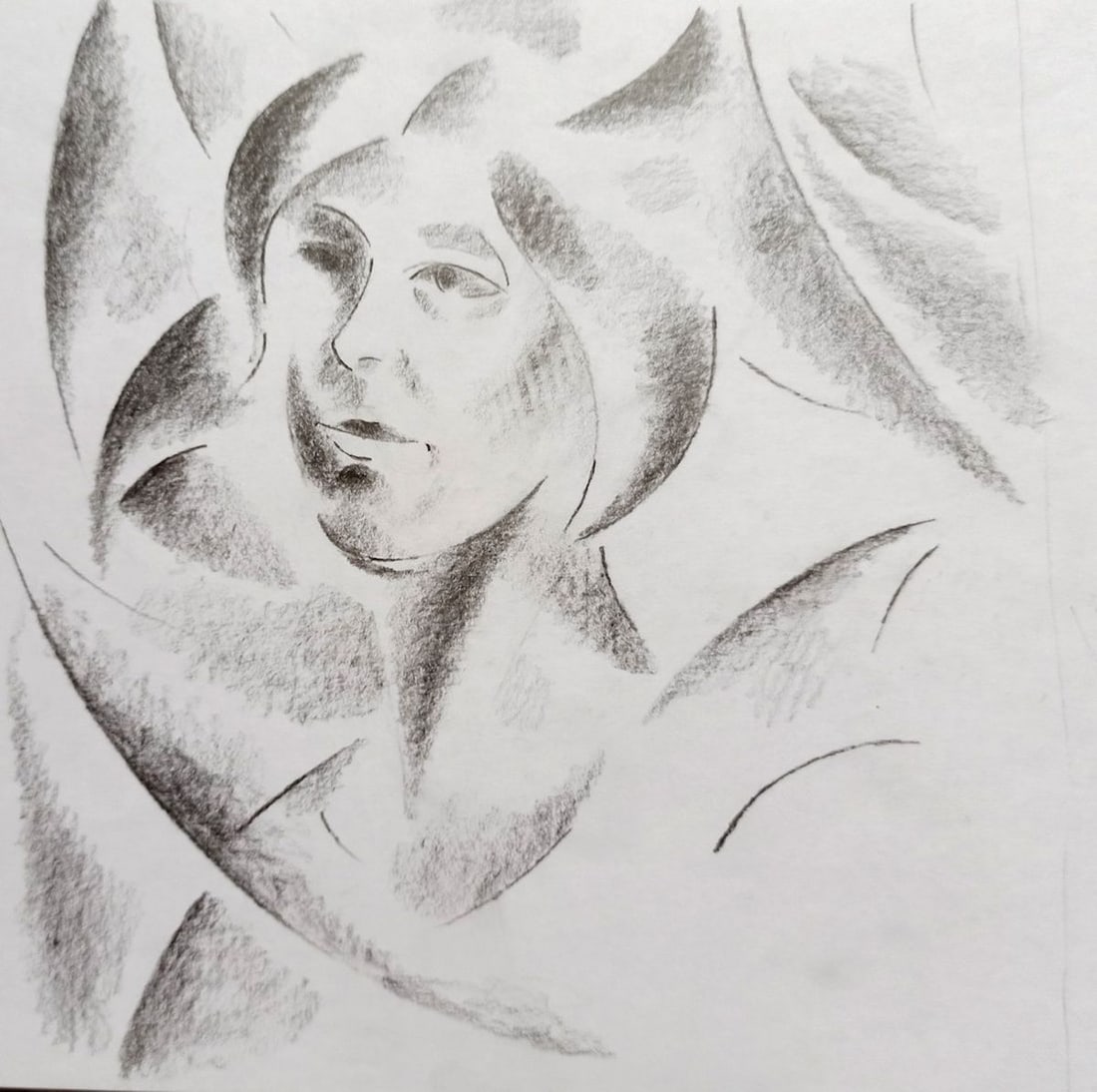 Abstract pencil painting Portrait of a girl Peter Tovpev: Title: Abstract pencil painting Portrait of a girl Peter Tovpev Description: NoDobr 633 *** ABOUT THIS PAINTING *** * TITLE: "Portrait of a girl" * ARTISTS: Peter Tovpev * SIZE: 20x21 cm/'7.87x8.26