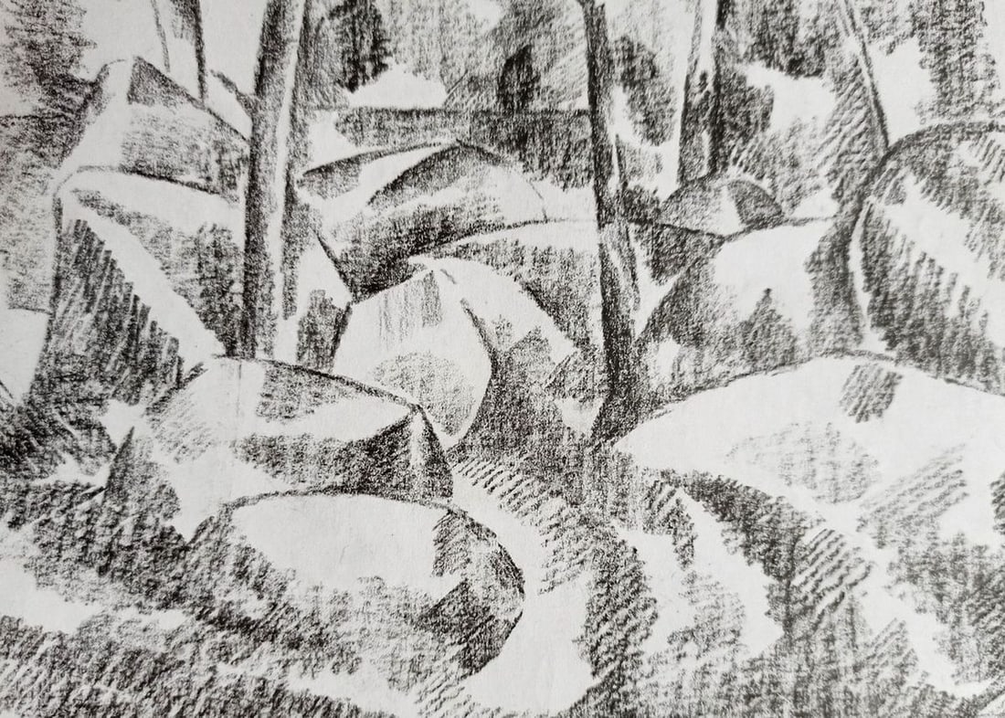 Abstract pencil painting Summer day Peter Tovpev - 3