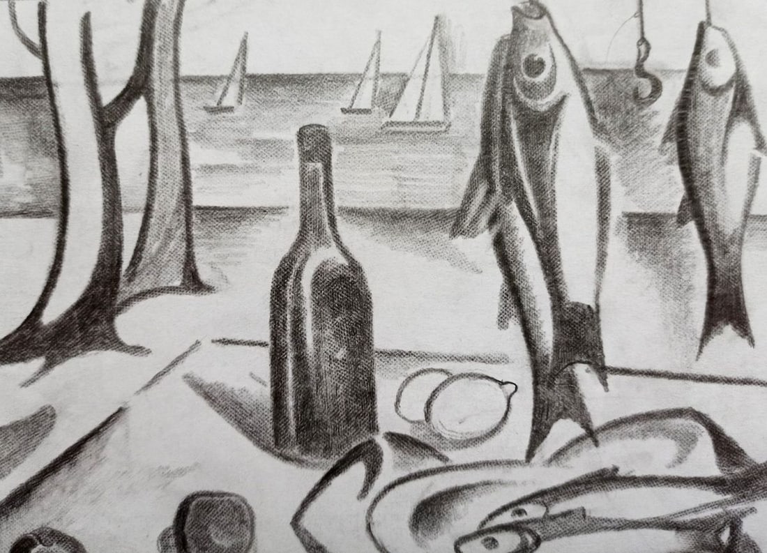 Pencil painting Still life Peter Tovpev - 2