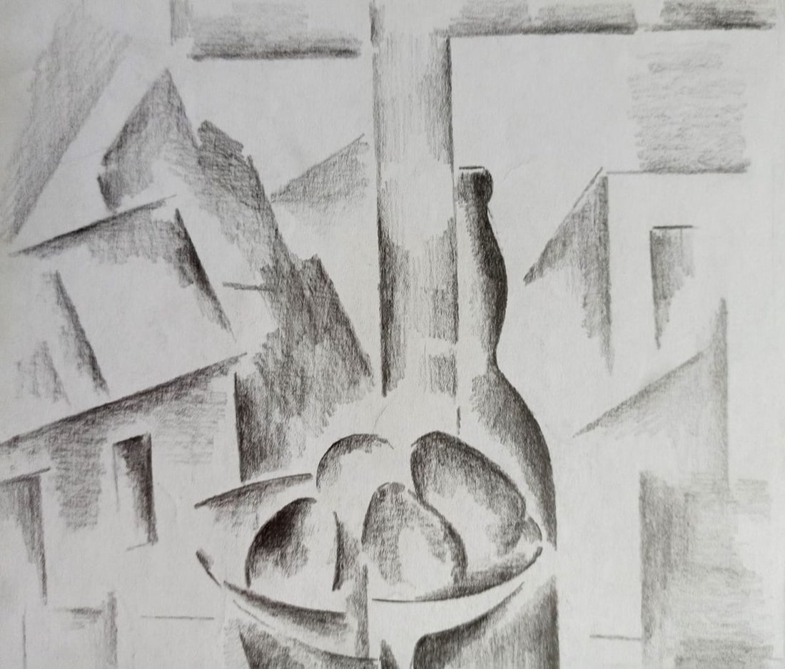 Abstract pencil painting Still life Peter Tovpev - 2