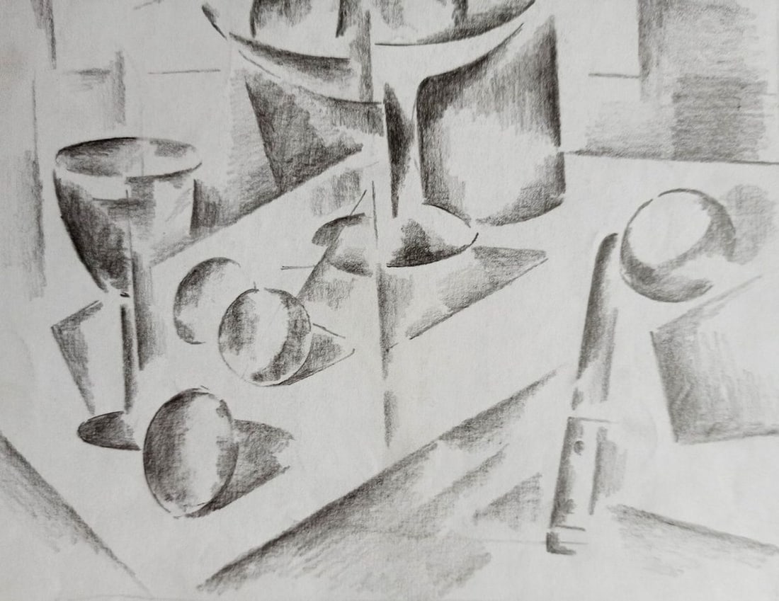 Abstract pencil painting Still life Peter Tovpev - 3