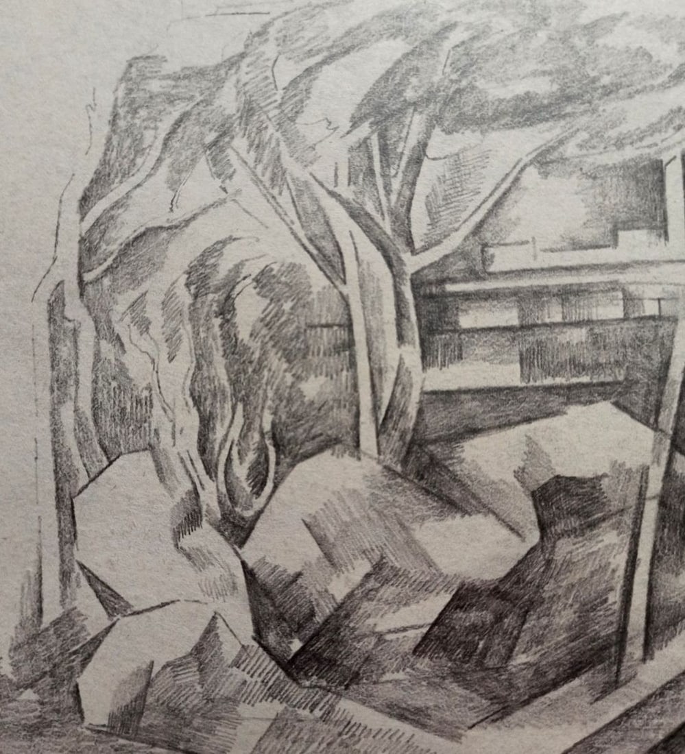 Pencil painting City view Peter Tovpev - 2