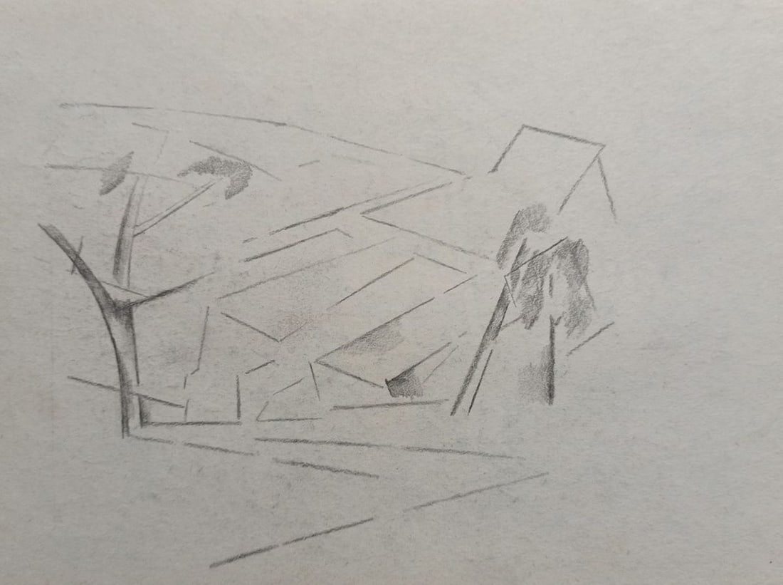 Pencil painting City view Peter Tovpev - 4