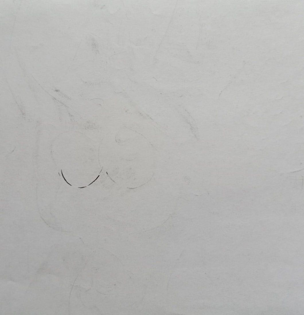 Abstract pencil painting Portrait of a naked girl Peter Tovpev - 4