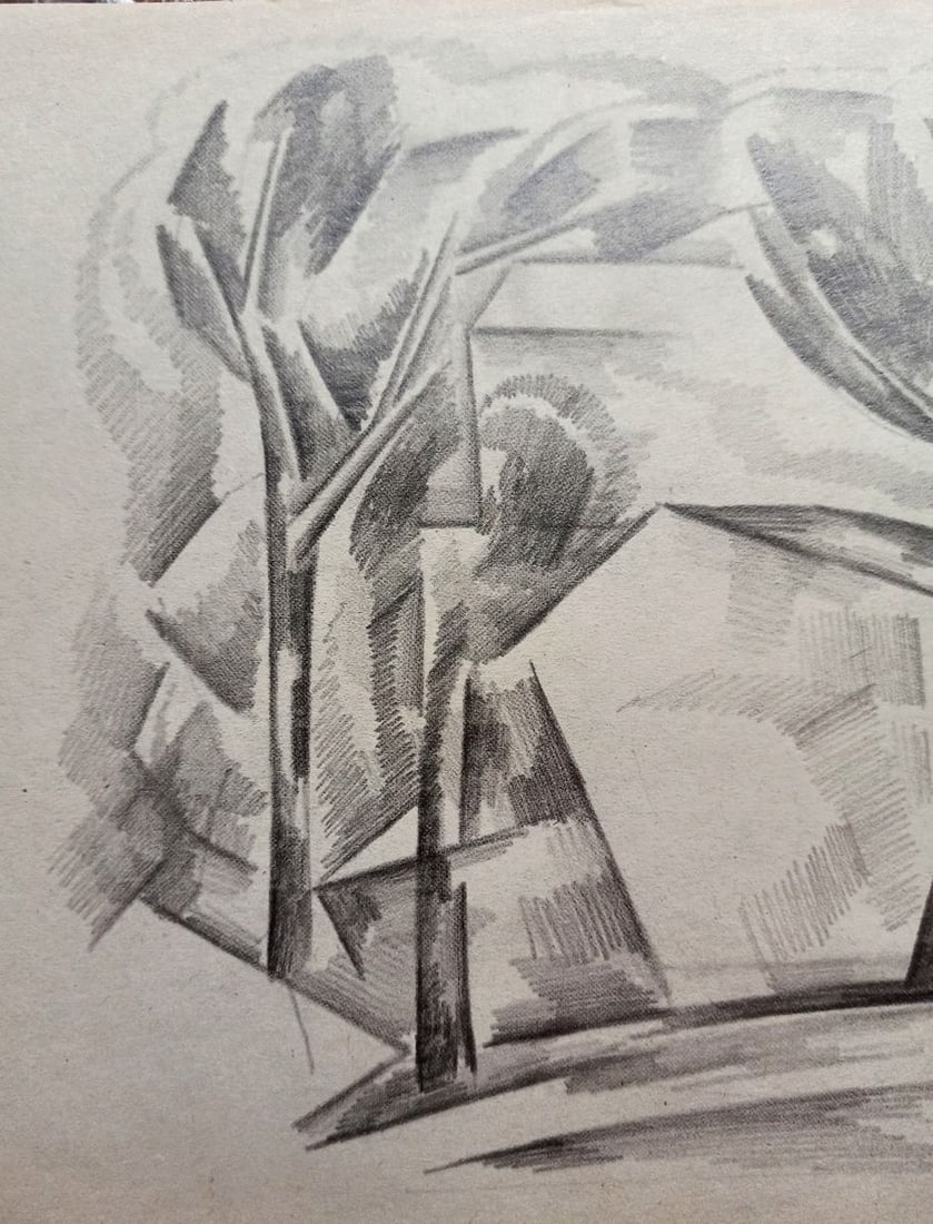Abstract pencil painting Summer day Peter Tovpev - 2
