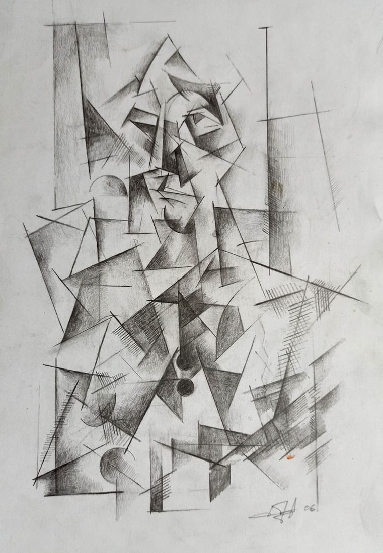 Abstract pencil painting Portrait of a man Peter Tovpev: Title: Abstract pencil painting Portrait of a man Peter Tovpev Description: NoDobr 665 *** ABOUT THIS PAINTING *** * TITLE: "Portrait of a man" * ARTISTS: Peter Tovpev * SIZE: 30x20 cm/'11.81x7.87 inc