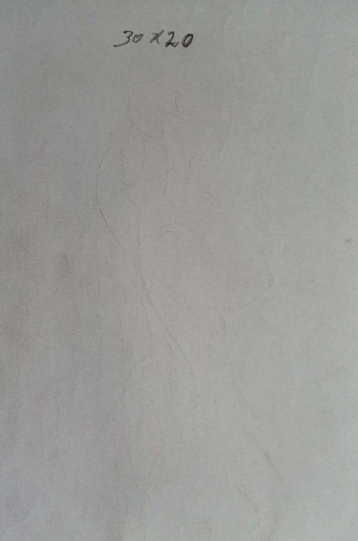 Abstract pencil painting Naked girls Peter Tovpev - 4