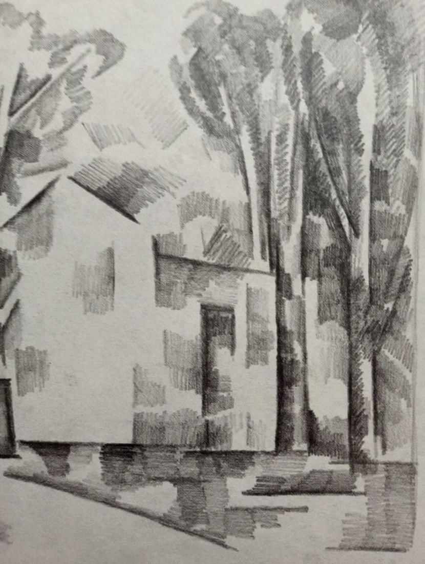 Abstract pencil painting Summer landscape Peter Tovpev - 3