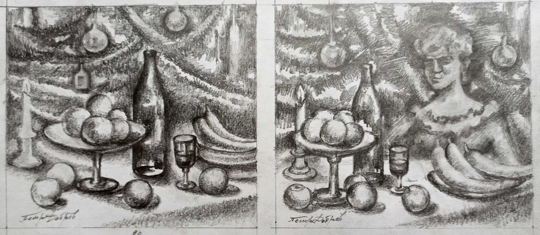 Pencil painting Still life Peter Tovpev: Title: Pencil painting Still life Peter Tovpev Description: NoDobr 685 *** ABOUT THIS PAINTING *** * TITLE: "Still life" * ARTISTS: Peter Tovpev * SIZE 1: 12x14 cm/'4.72x5.51 inches' * SIZE 2: 12x14