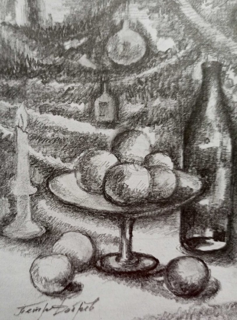 Pencil painting Still life Peter Tovpev - 2
