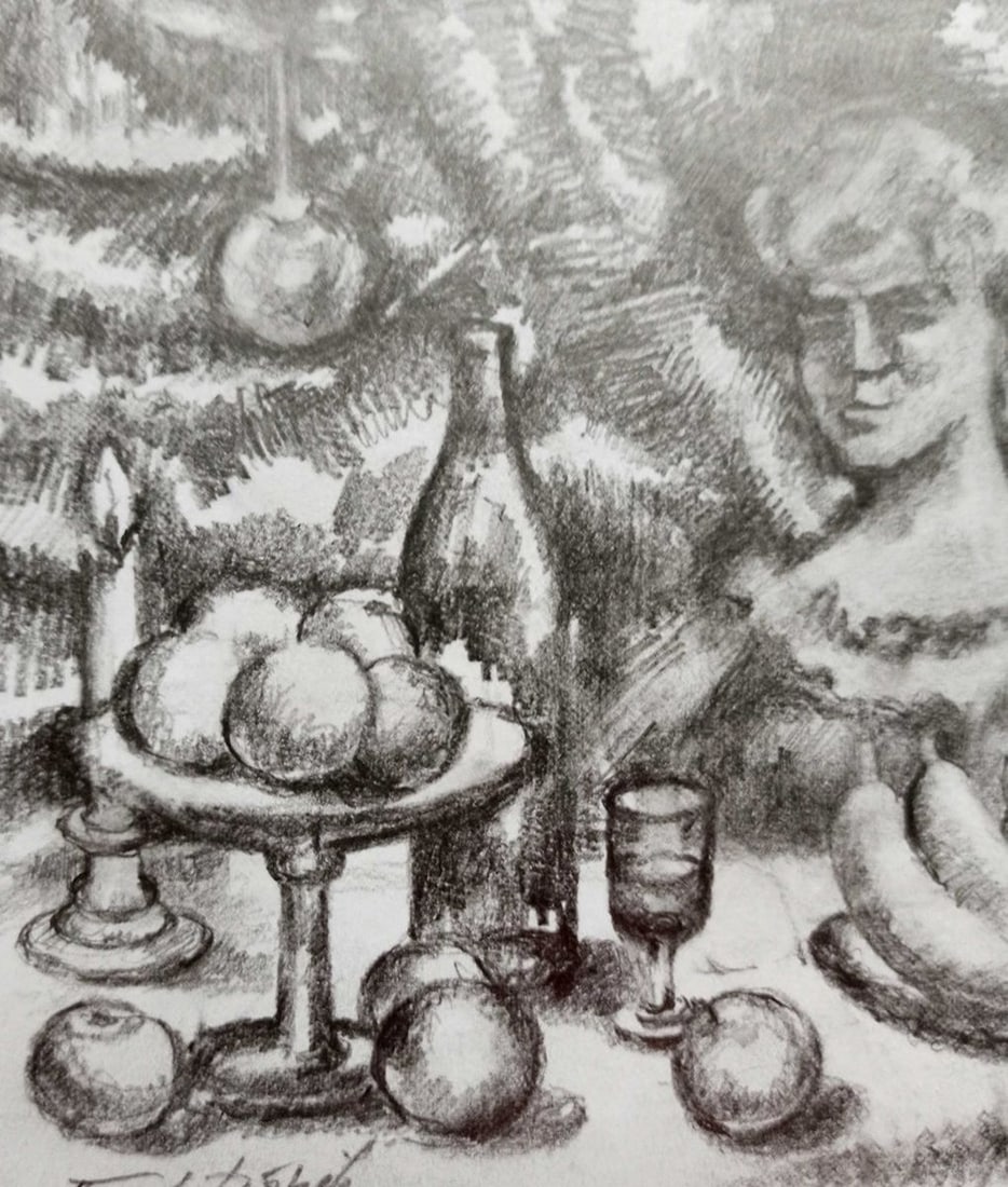 Pencil painting Still life Peter Tovpev - 4