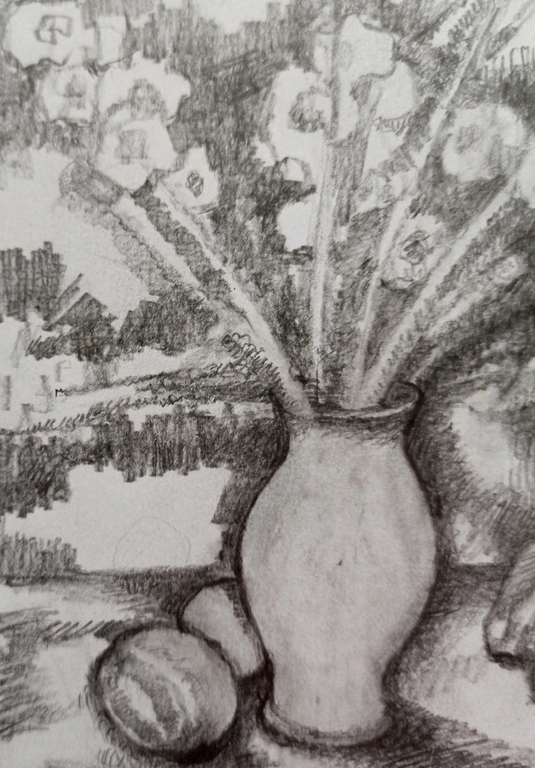 Pencil painting Still life Peter Tovpev - 2