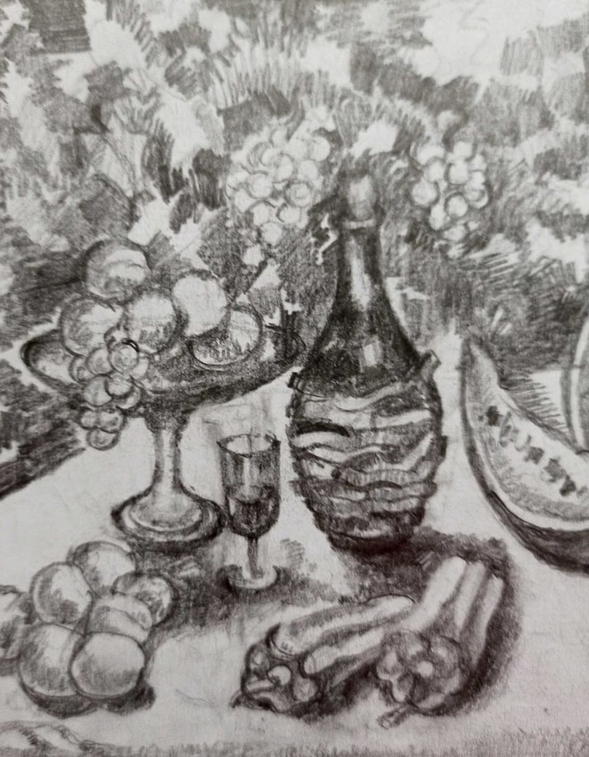 Pencil painting Still life Peter Tovpev - 2
