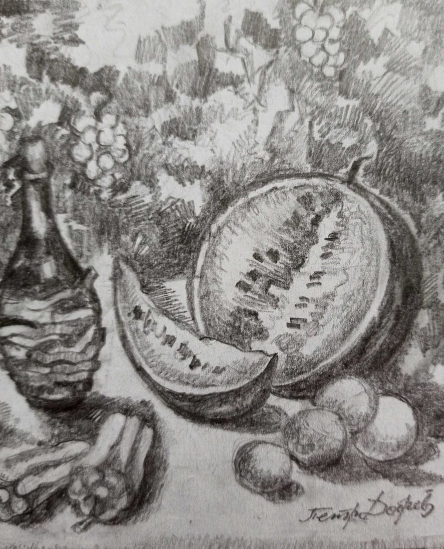 Pencil painting Still life Peter Tovpev - 3