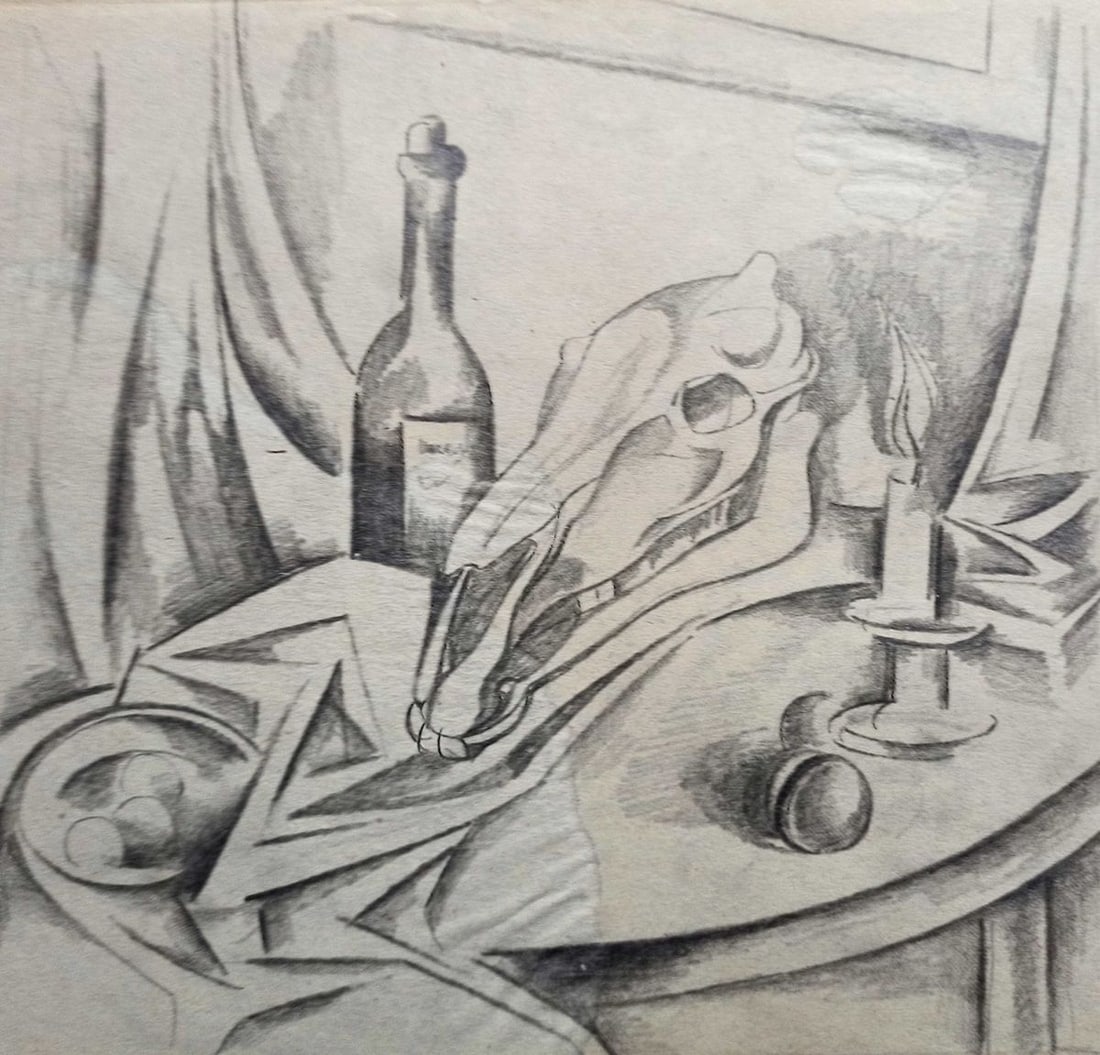 Abstract pencil painting Still life Peter Tovpev (1 of 4)