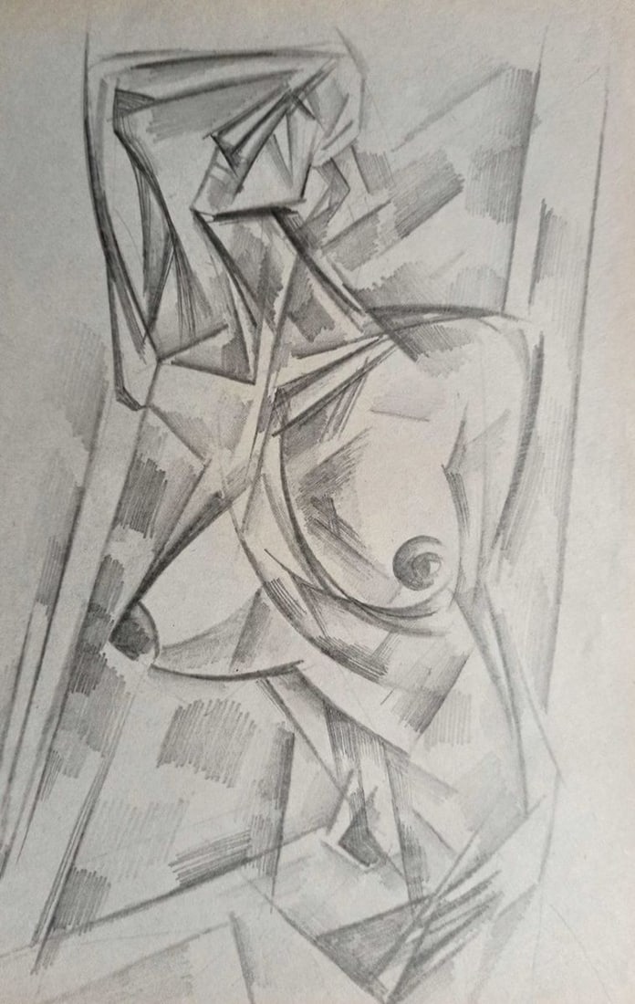 Abstract pencil painting Portrait of a naked girl Peter Tovpev: Title: Abstract pencil painting Portrait of a naked girl Peter Tovpev Description: NoDobr 702 *** ABOUT THIS PAINTING *** * TITLE: "Portrait of a naked girl" * ARTISTS: Peter Tovpev * SIZE: 30x20 cm/'