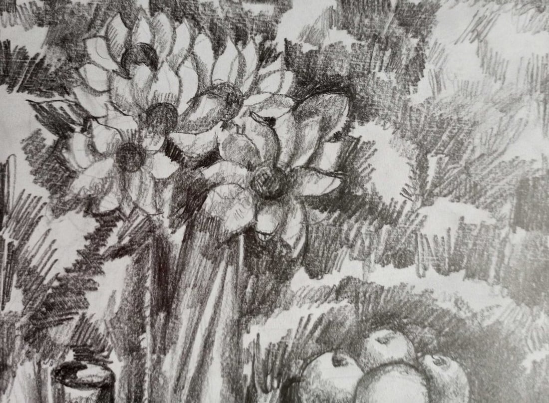 Pencil painting Still life Peter Tovpev - 2
