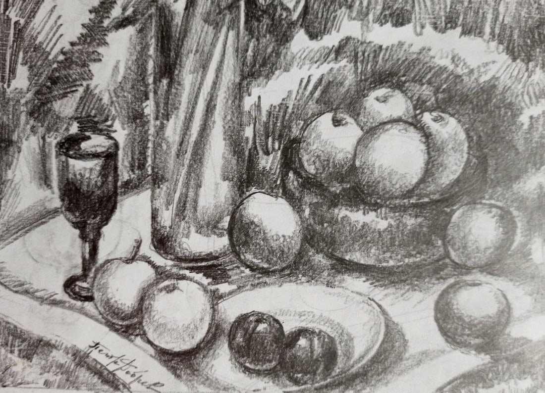 Pencil painting Still life Peter Tovpev - 3