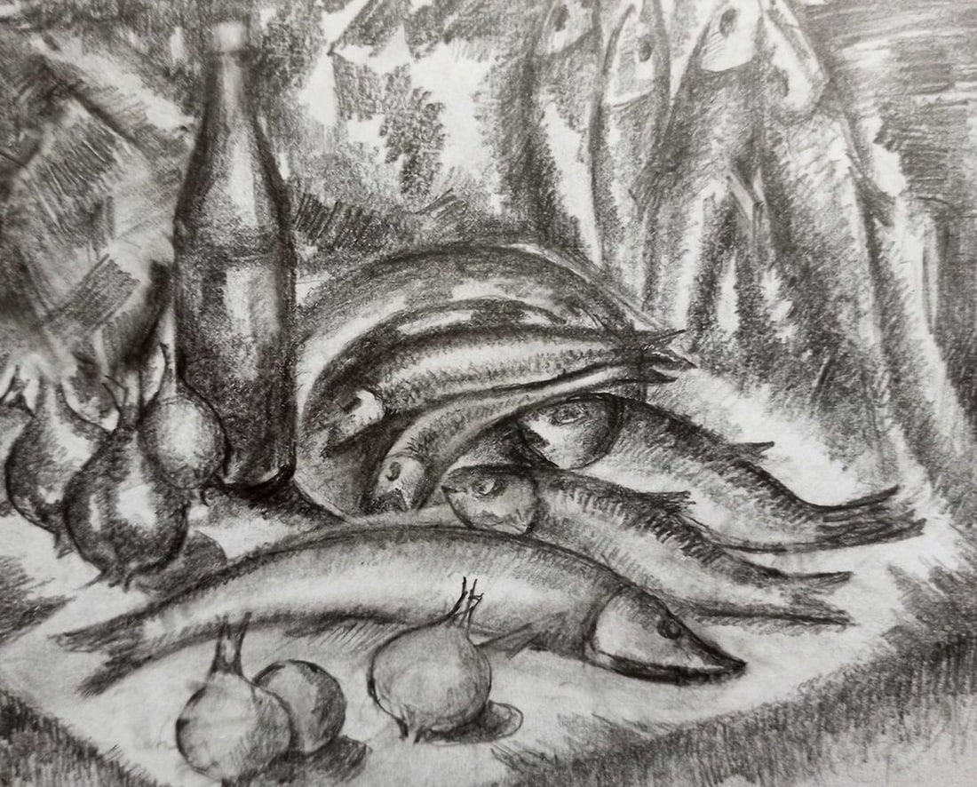 Pencil painting Still life Peter Tovpev (1 of 5)