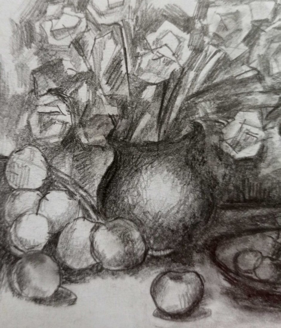 Pencil painting Still life Peter Tovpev - 2