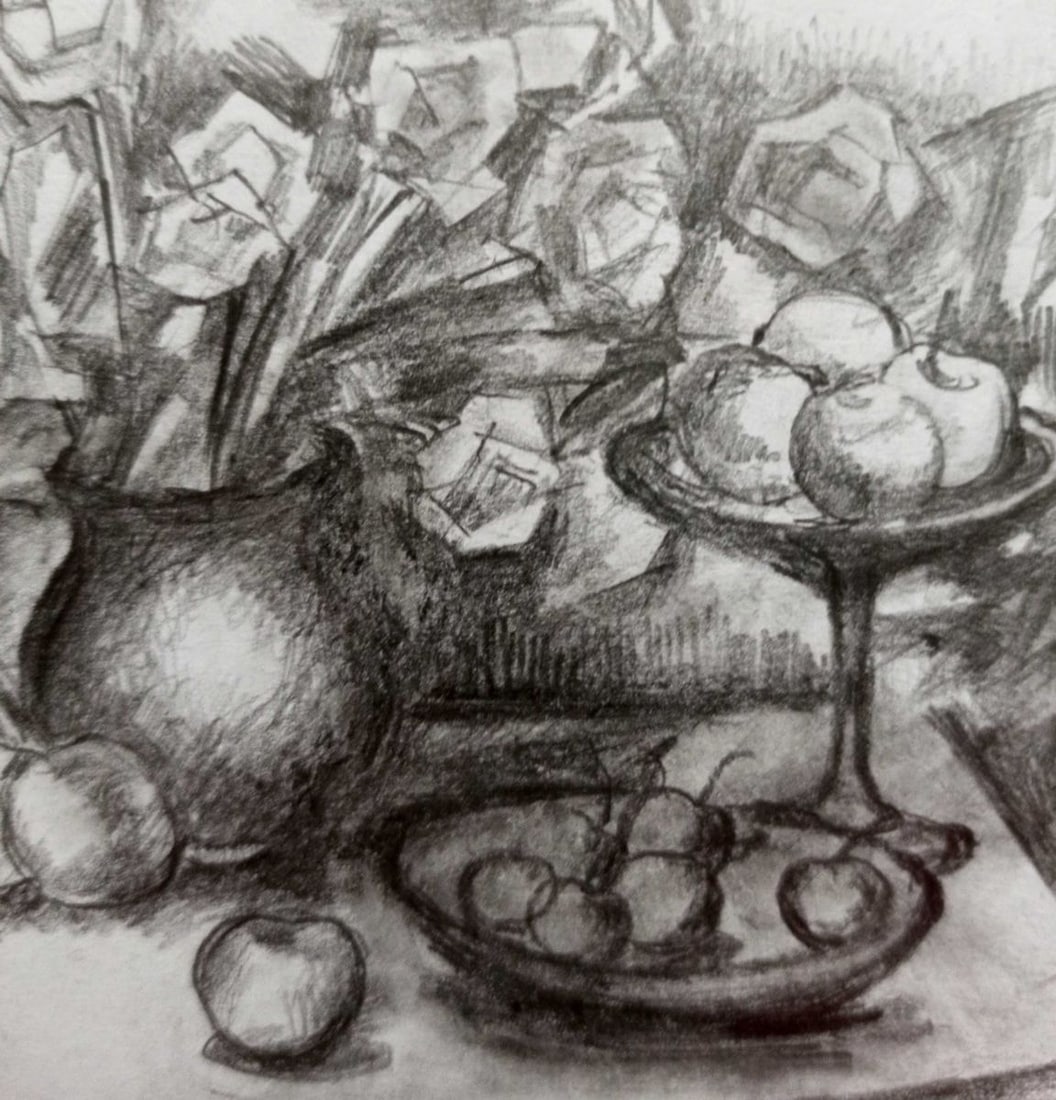 Pencil painting Still life Peter Tovpev - 3