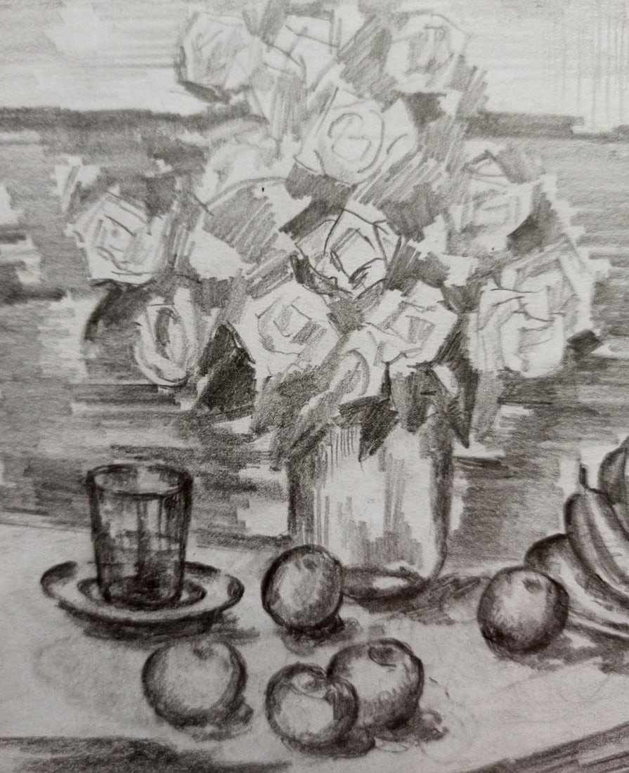 Pencil painting Still life Peter Tovpev - 2