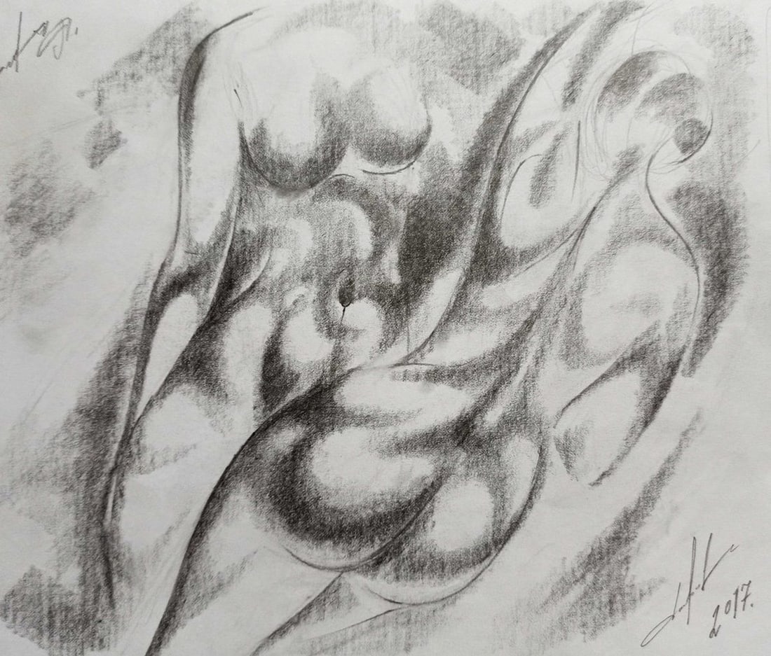 Abstract pencil painting Portrait of naked girls Peter Tovpev: Title: Abstract pencil painting Portrait of naked girls Peter Tovpev Description: NoDobr 720 *** ABOUT THIS PAINTING *** * TITLE: "Portrait of naked girls" * ARTISTS: Peter Tovpev * SIZE: 21x24