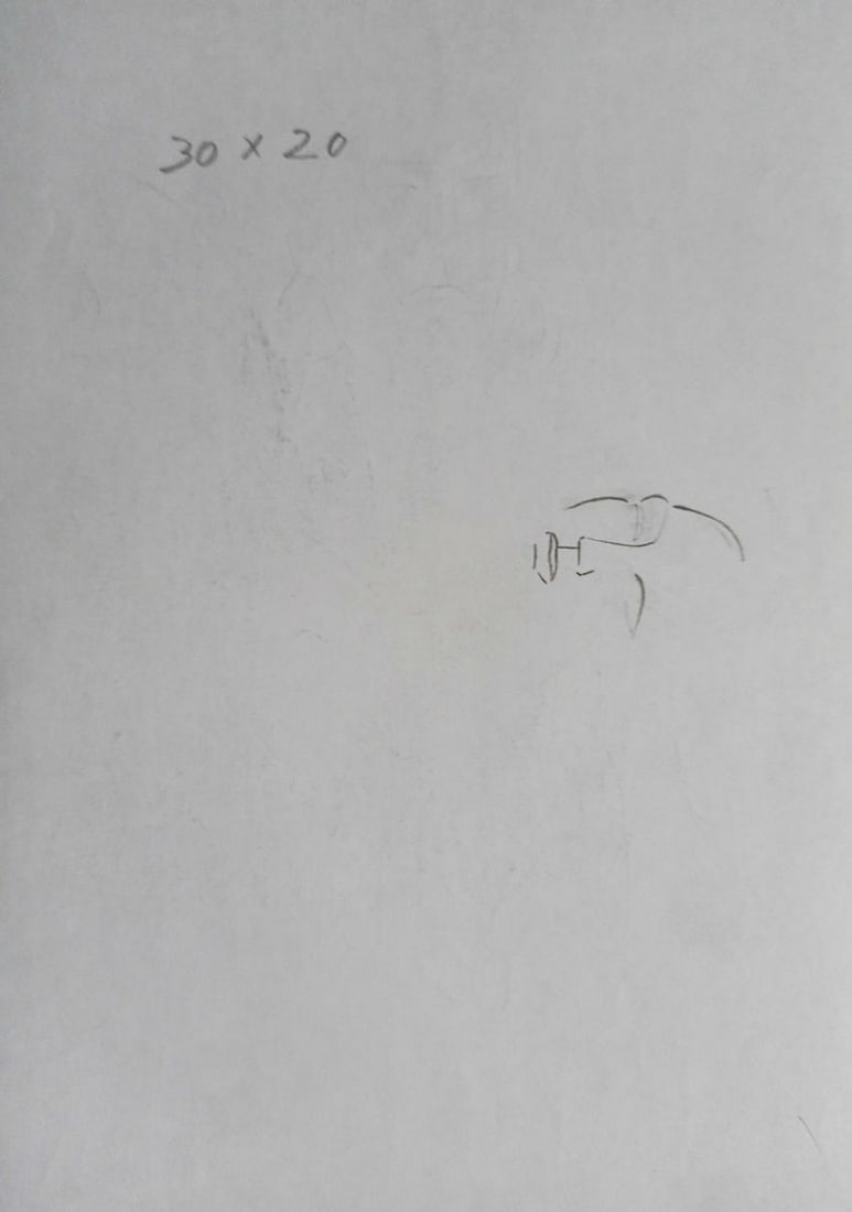 Abstract pencil painting Portrait of a woman Peter Tovpev - 4