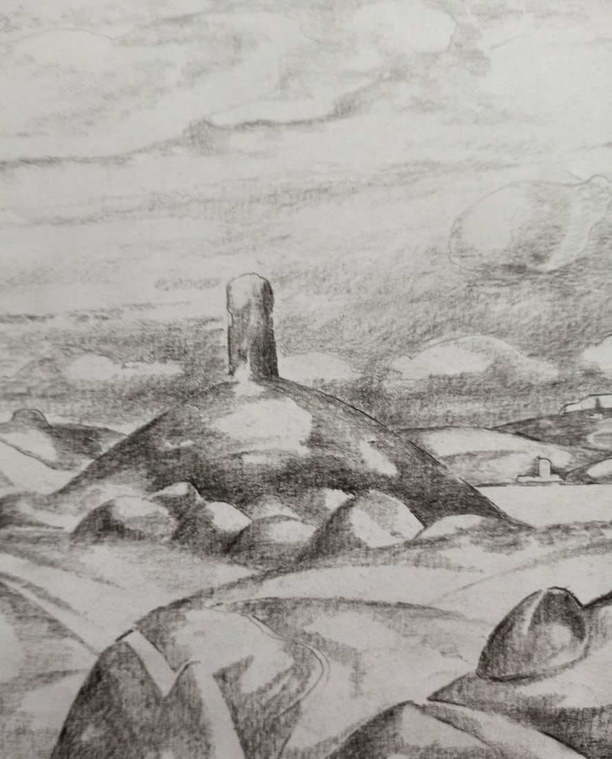 Pencil painting Land of the Scythians Peter Tovpev - 2