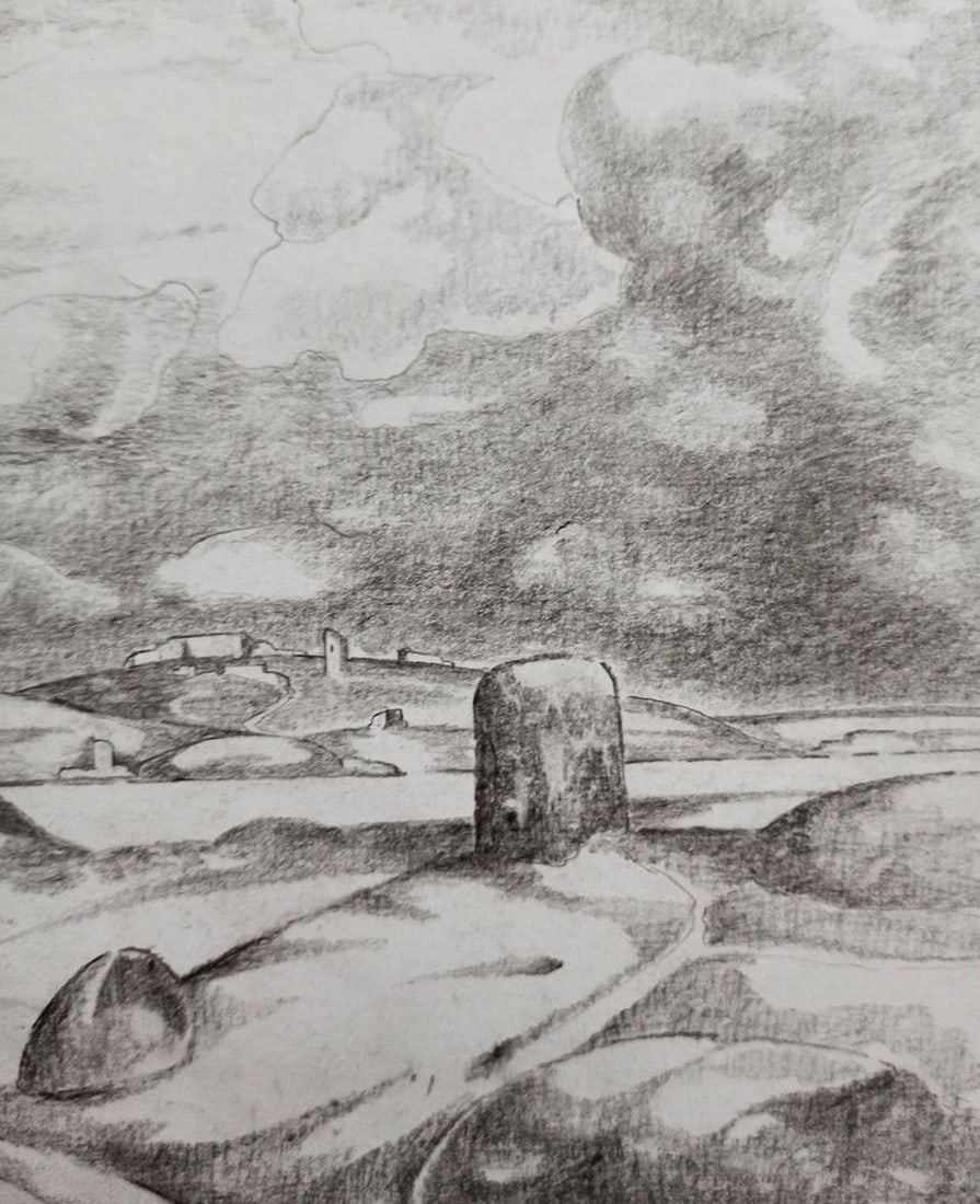 Pencil painting Land of the Scythians Peter Tovpev - 3