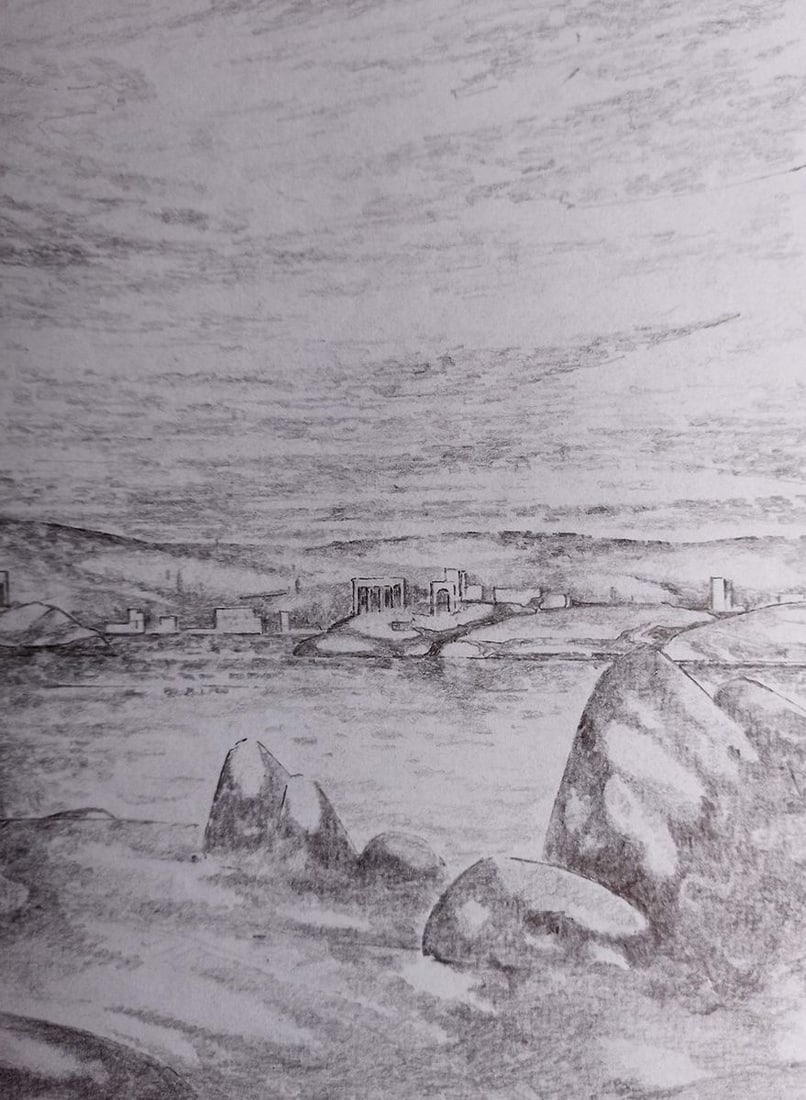 Pencil painting Call of the past Peter Tovpev - 3