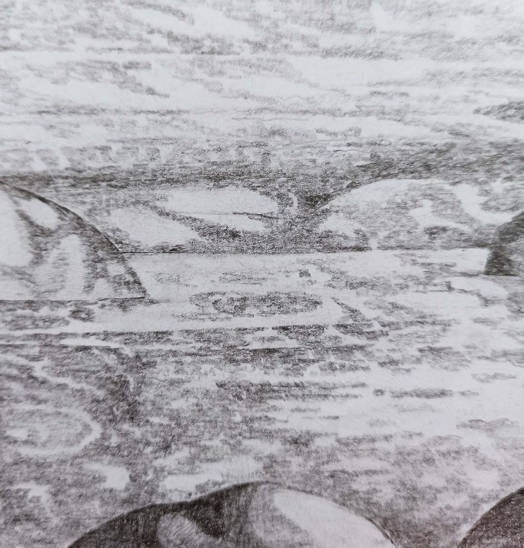 Pencil painting Dnieper expanses Peter Tovpev - 2