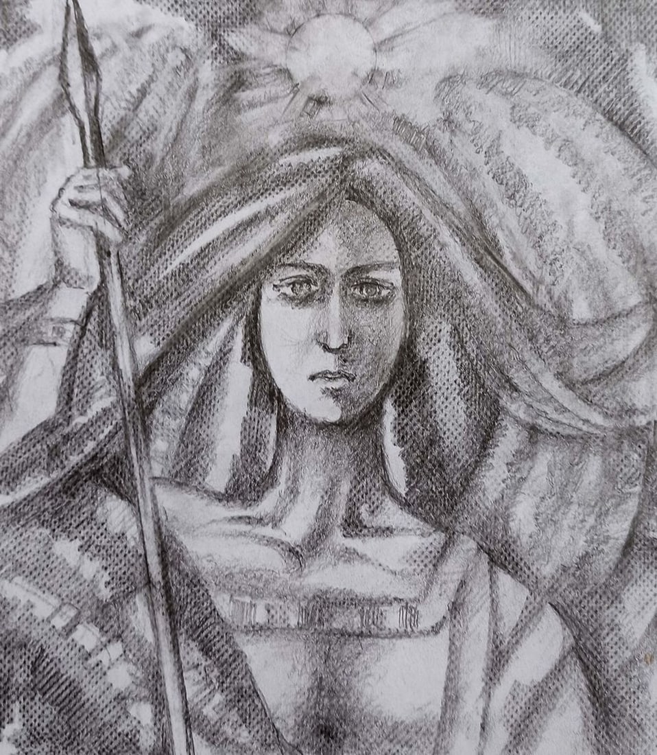 Pencil painting Valkyrie Peter Tovpev: Title: Pencil painting Valkyrie Peter Tovpev Description: NoDobr 315 *** ABOUT THIS PAINTING *** * TITLE: "Valkyrie" * ARTISTS: Peter Tovpev * SIZE: 20x16 cm/'7.87x6.29 inches' * MEDIUM: pencil,