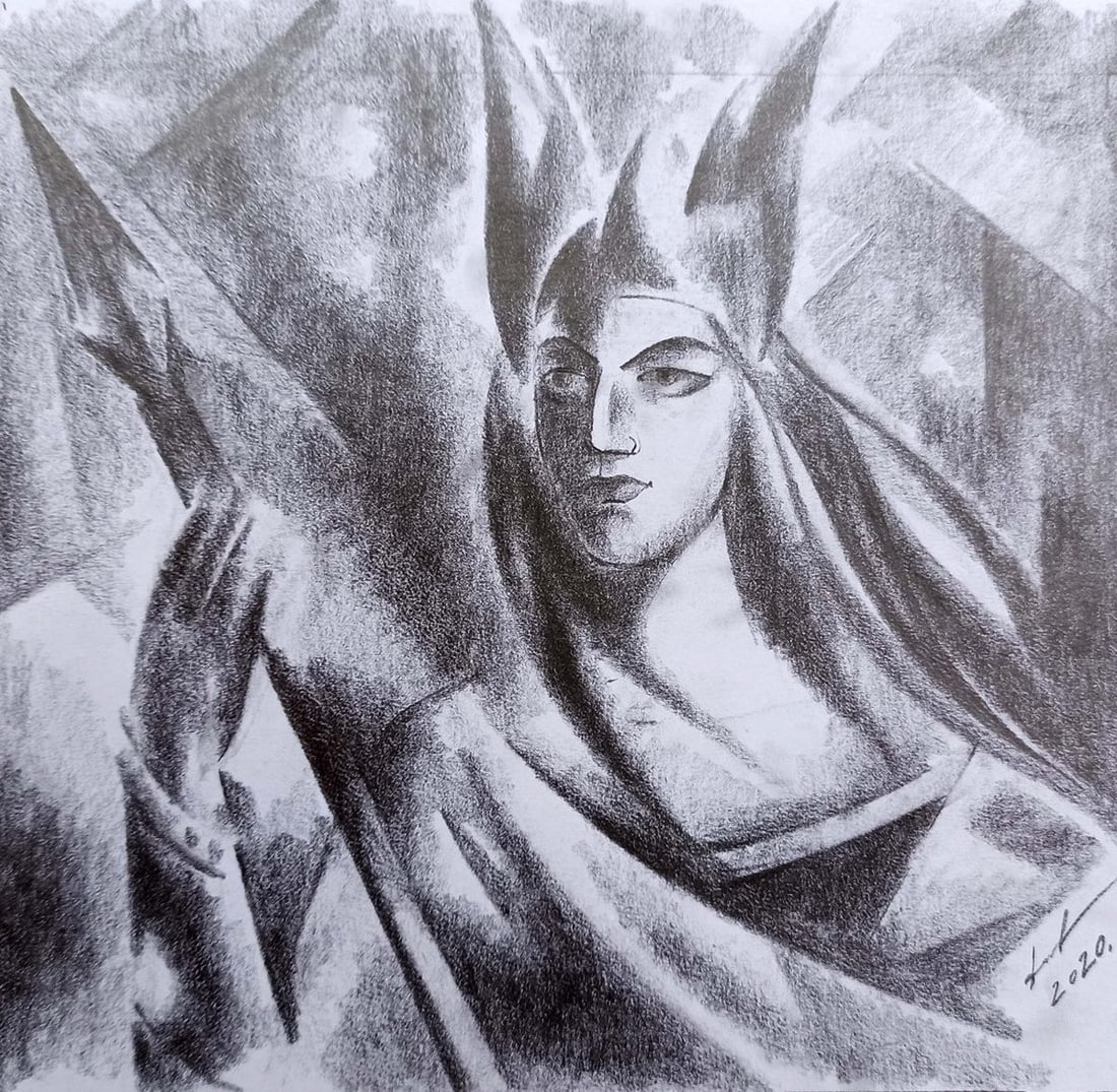Abstract pencil painting Princess Peter Tovpev (1 of 4)
