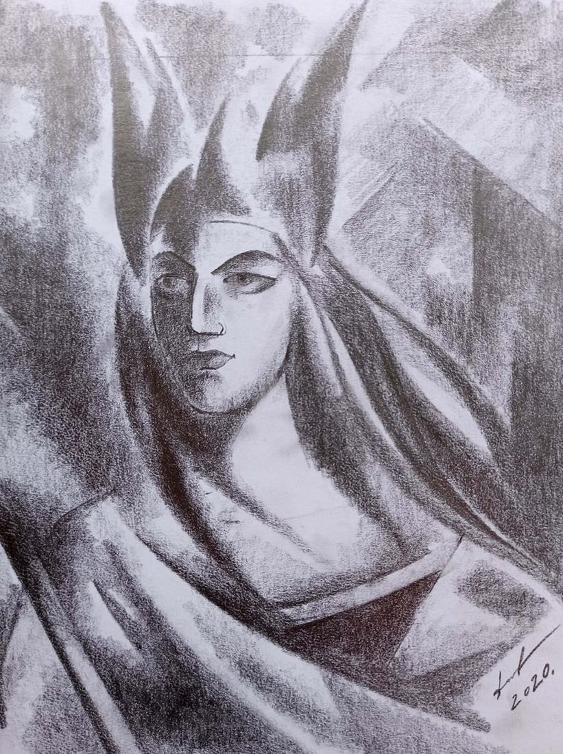 Abstract pencil painting Princess Peter Tovpev - 3