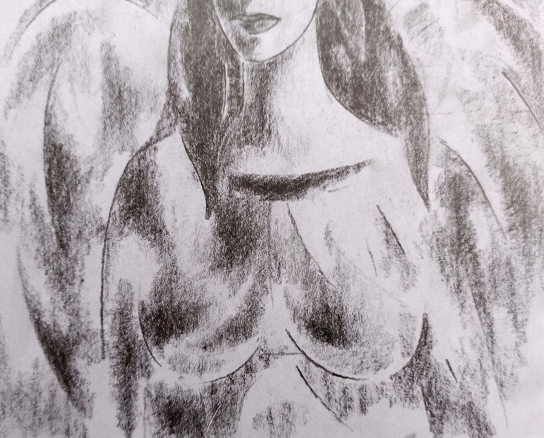 Abstract pencil painting Muse Peter Tovpev - 3