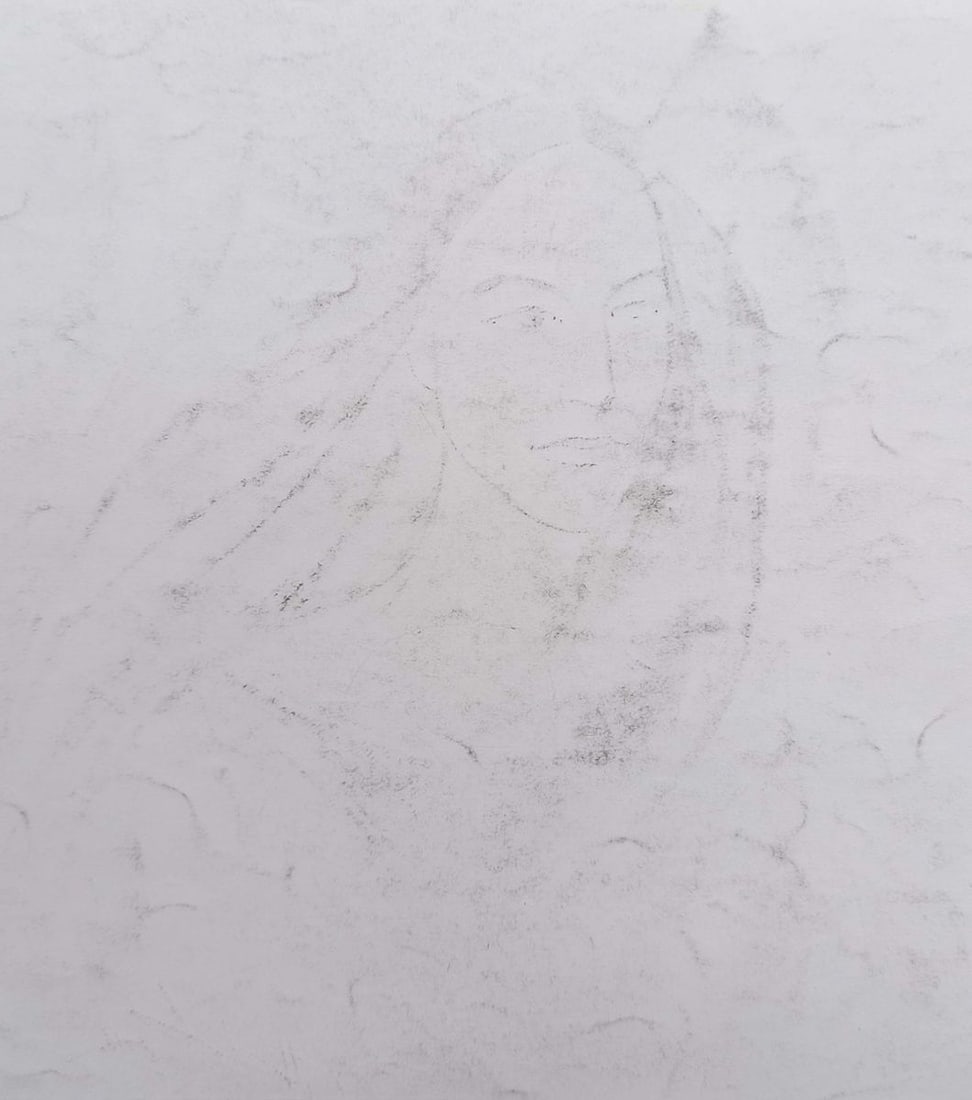 Abstract pencil painting Portrait of a girl Peter Tovpev - 4