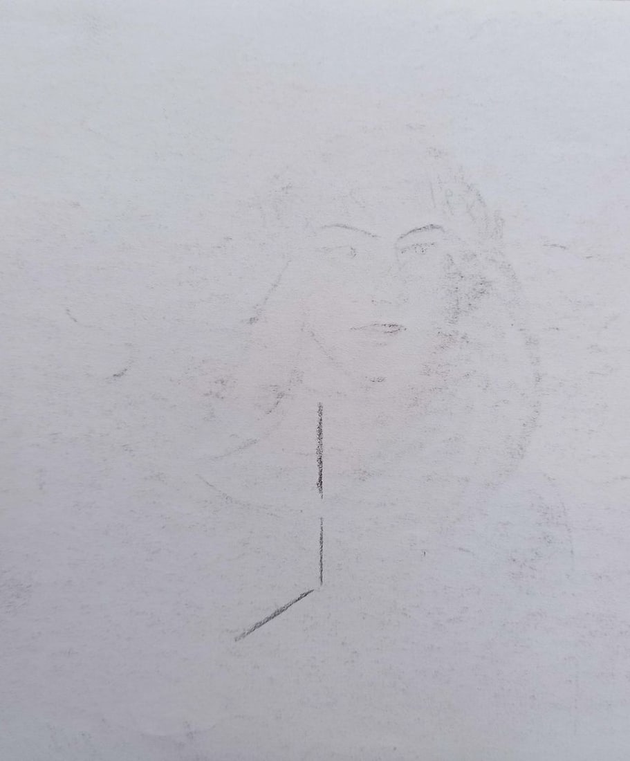 Abstract pencil painting Portrait of a girl Peter Tovpev - 4