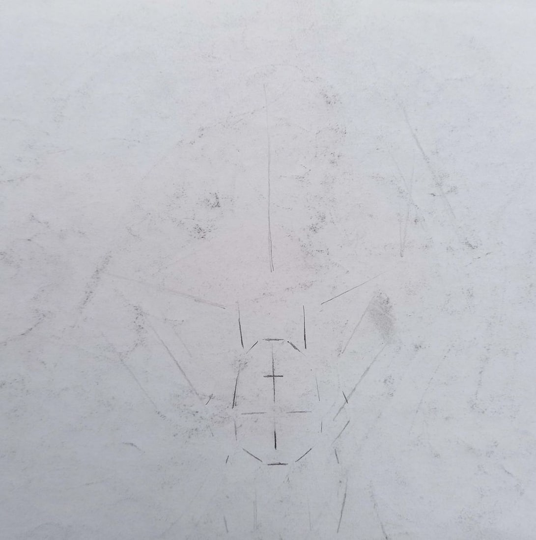Abstract pencil painting Valkyrie Peter Tovpev - 4