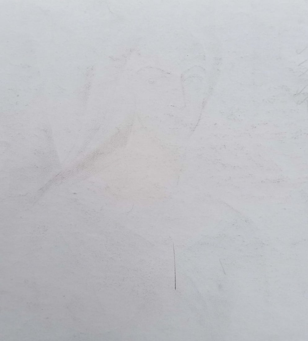 Abstract pencil painting Portrait of a girl Peter Tovpev - 4
